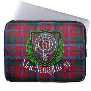 MacNaughton Schottischer Clan Tartan & Wappen Laptopschutzhülle