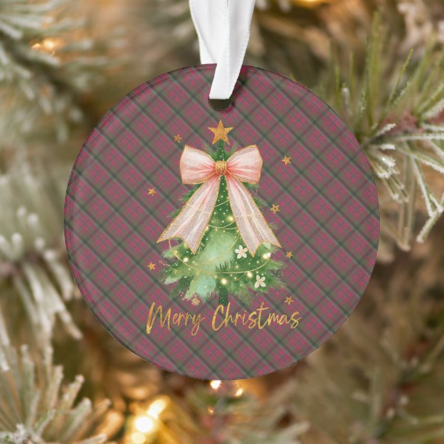 MacNaughton Weathered  Scottish Tartan Christmas Ornament (Baum)