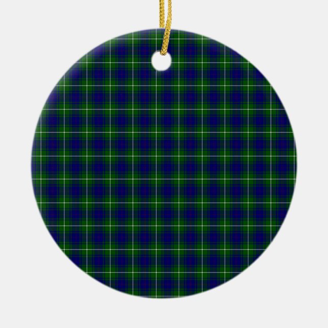 MacNeil Tartan Keramik Ornament (Vorne)