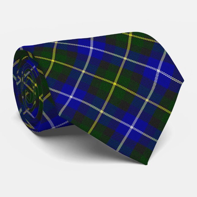 Macneil von Barra tartan blau kariert Krawatte (Gerollt)