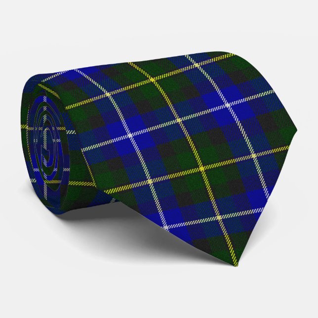Macneil von Barra tartan blau kariert Krawatte (Gerollt)