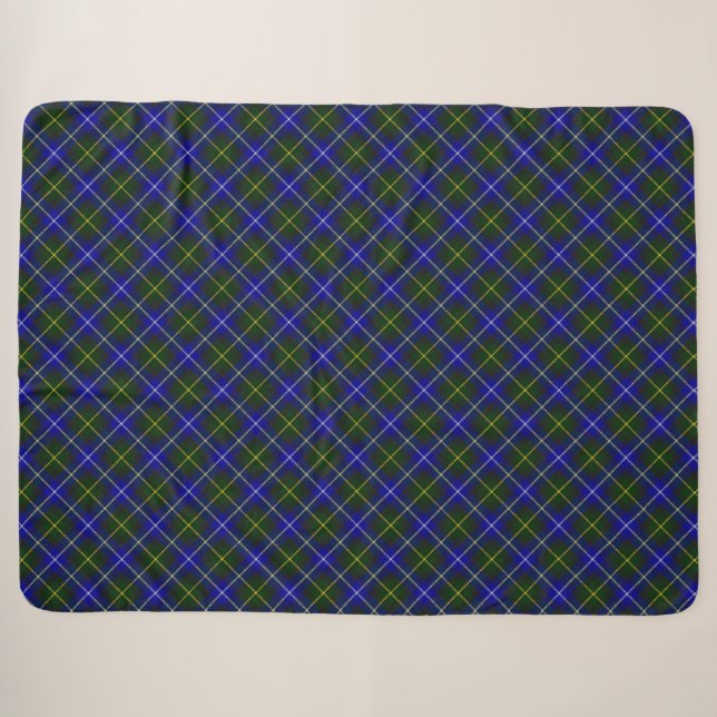 Macneil von Barra tartan blau kariert Sherpadecke (Vorderseite (Horizontal))