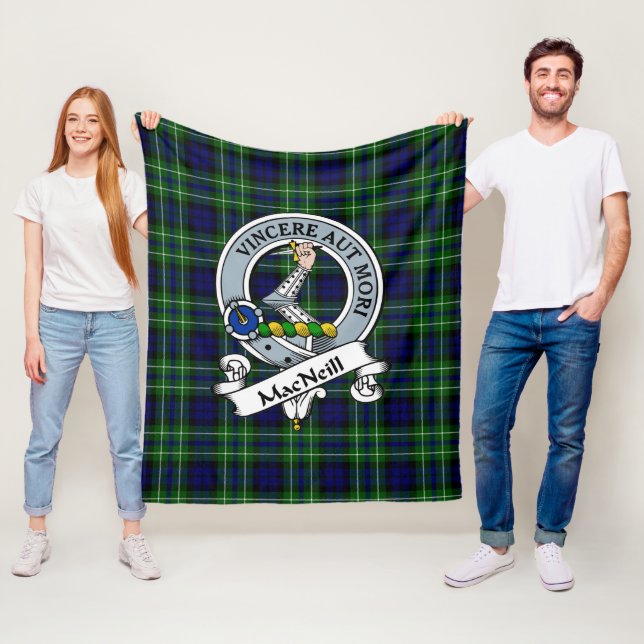 MacNeill of Colonsay Jagd Clan Abzeichen Tartan Pl Fleecedecke (Beispiel)