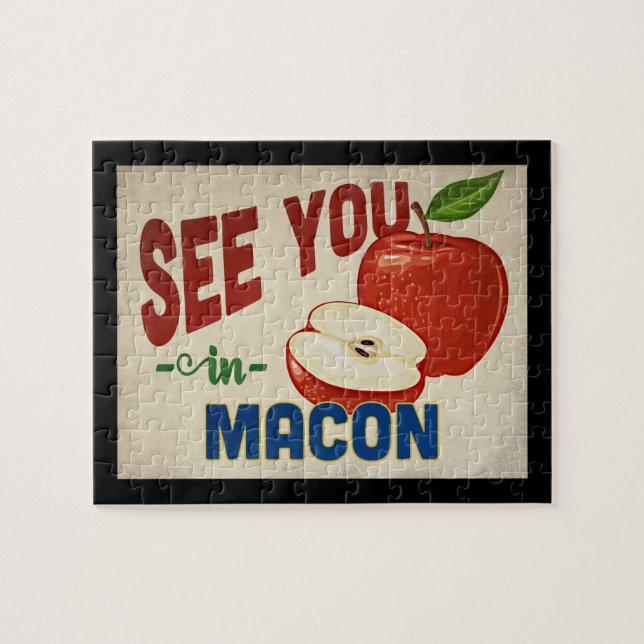 Macon Georgia Apple - Vintage Travel (Horizontal)
