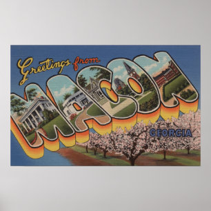 Macon, GeorgiaLarge Buchstabe ScenesMacon, GA Poster