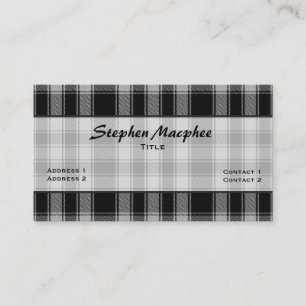 Macphee Clan Traditionelles Tartan Kariert Custom Visitenkarte