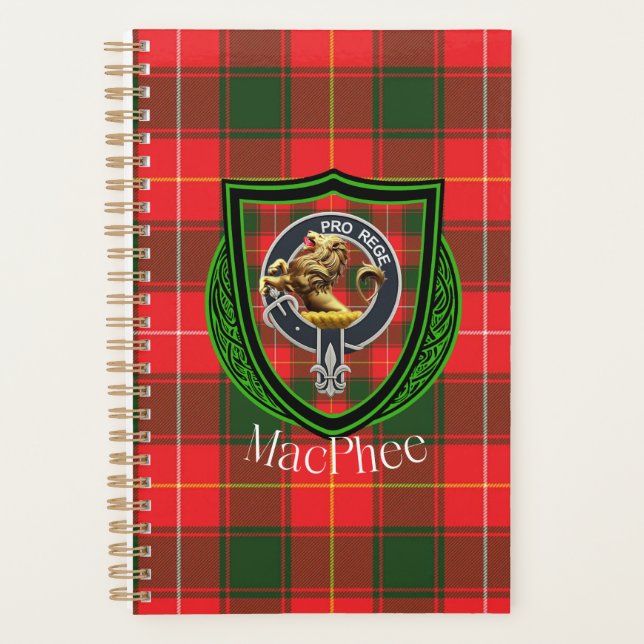 MacPhee Scottish Clan Tartan & Crest Planer (Vorderseite)