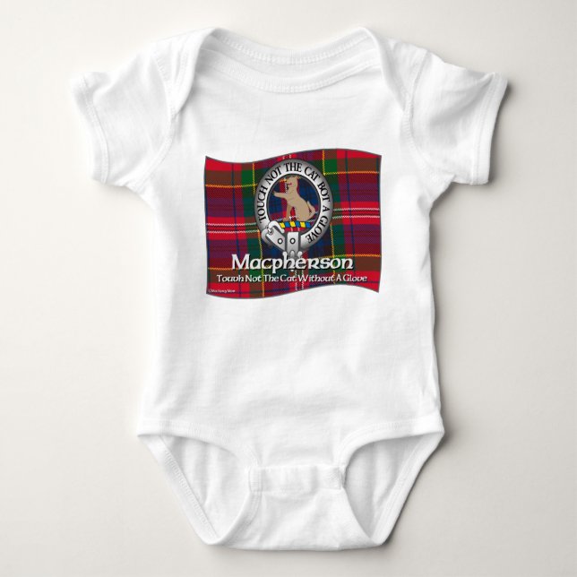 Macpherson-Clan-Kleid Baby Strampler (Vorderseite)