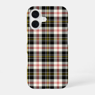 MacPherson Clan Schwarz-Weiß-Kleid-Tartan iPhone 16 Hülle