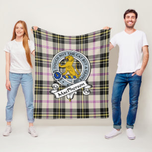 MacPherson Dress Ancient Clan Abzeichen Tartan Kar Fleecedecke