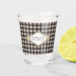 MacPherson Dress Modern Original Scottish Tartan Schnapsglas