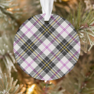 Macpherson Dress White und Red Highland Karo Ornament