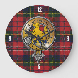 MacPherson Tartan & Abzeichen Große Wanduhr