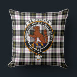 MacPherson Tartan, Clan Badge and Motto Pillow Kissen<br><div class="desc">Official Clan MacPherson tartan,  badge,  and motto,  "Touch not the cat without gloves."</div>