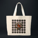 MacPherson Tartan, Clan Badge and Motto Tote Jumbo Stoffbeutel<br><div class="desc">MacPherson official tartan, badge and motto .</div>
