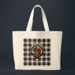 MacPherson Tartan, Clan Badge and Motto Tote Jumbo Stoffbeutel<br><div class="desc">MacPherson official tartan, badge and motto .</div>