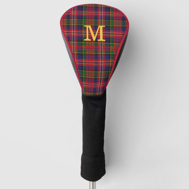 MacPherson Tartan Karierte Mit Monogramm Treiberab Golf Headcover (Vorderseite)