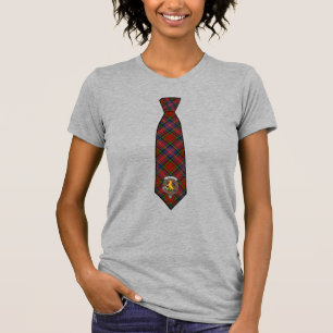 Macpherson Tartan Necktie T - Shirt mit Abzeichen 