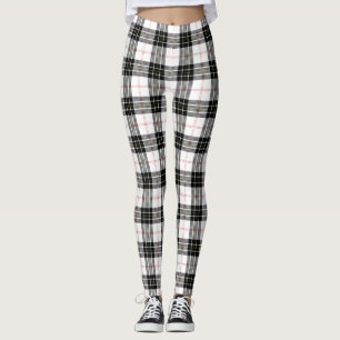 MacPherson Tartan Schwarz-weiß kariert Leggings
