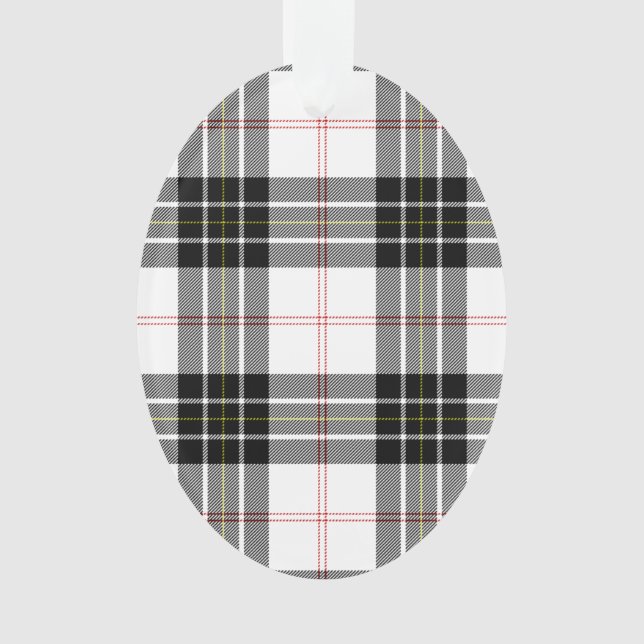 MacPherson Tartan Schwarz-weiß kariert Ornament (Vorderseite)