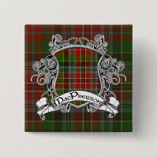 MacPherson Tartan Shield Button