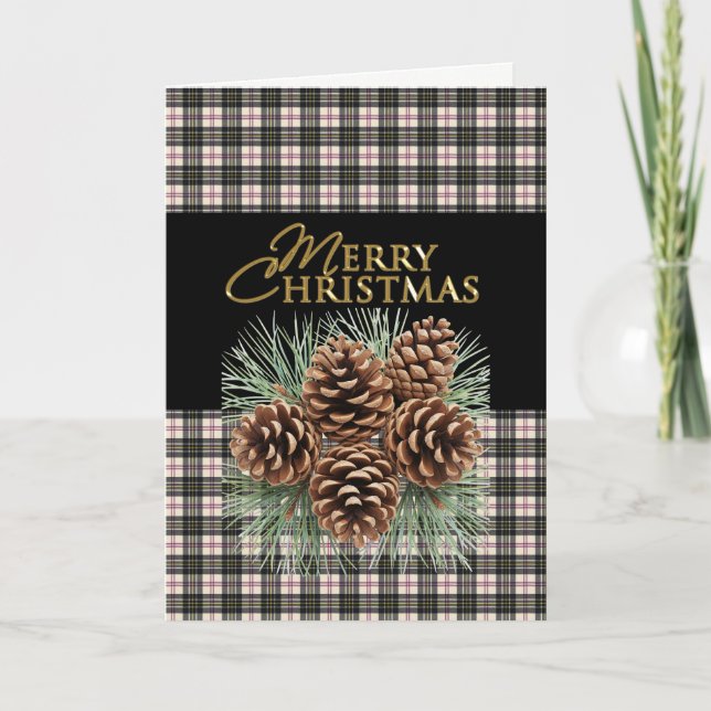 MacPhersonScottish Tartan Christmas Feiertagskarte (Vorderseite)