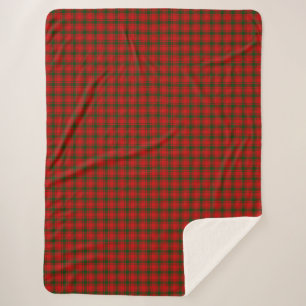 MacQuarrie Tartan rot kariert Sherpadecke