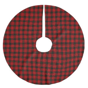 MacQueen Clan Tartan Polyester Weihnachtsbaumdecke