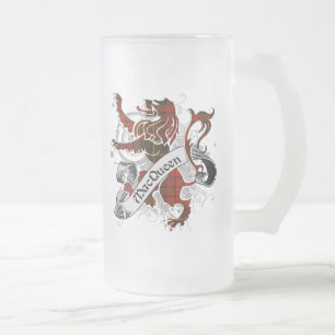 MacQueen Tartan Lion Mattglas Bierglas