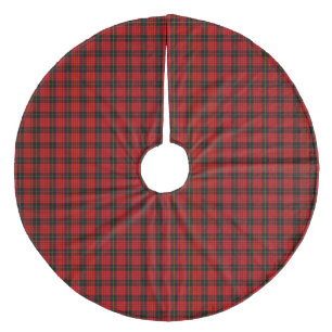 MacQueen Tartan Red and Black Kariert Fleece Weihnachtsbaumdecke