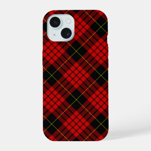 MacQueen Tartan Red and Black Kariert iPhone 15 Hülle