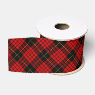 MacQueen Tartan Red and Black Kariert Ripsband