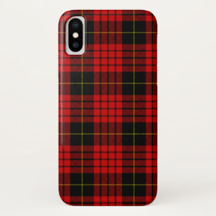 MacQueen-Tartan Rot-Schwarz Karo iPhone X Hülle