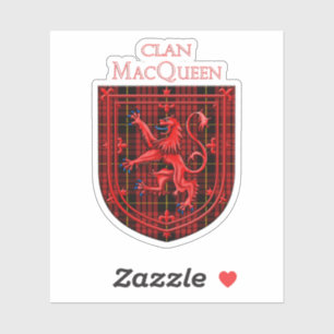 MacQueen Tartan Scottish Kariert Lion Rampant Aufkleber