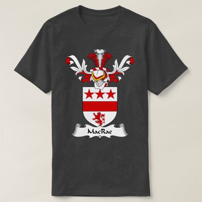 MacRae Coat of Arms Familienwappen T-Shirt (Design vorne)