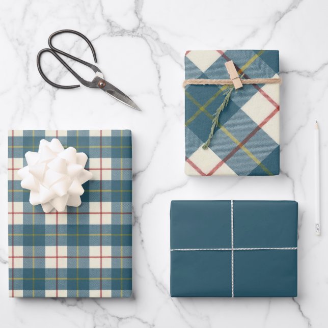 MacRae Conchra Scottish Clan Tartan Geschenkpapier Set (Vorderseite)