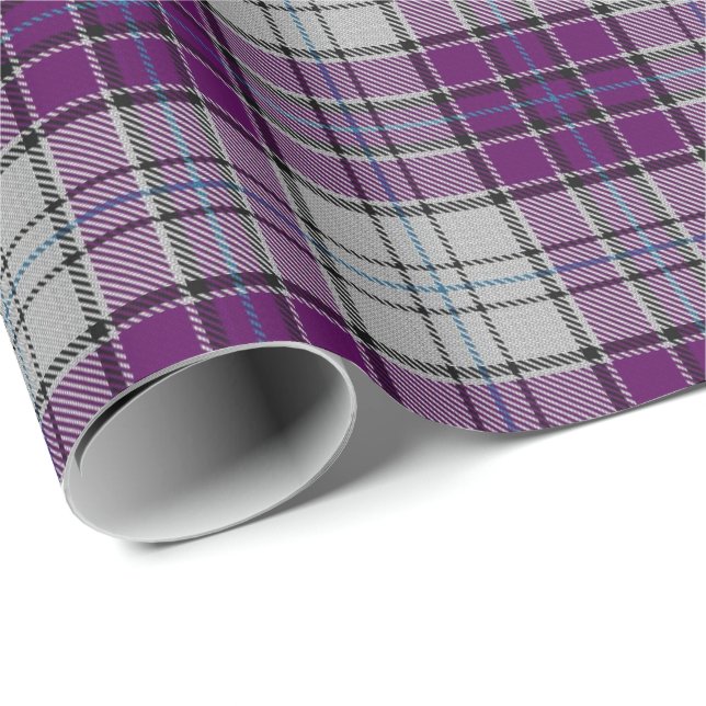 MacRae Dance Lila Tartan Wrapping Paper Geschenkpapier (Rolleneckpunkt)