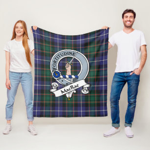 MacRae Jagd Modernes Clan Abzeichen Tartan Kariert Fleecedecke