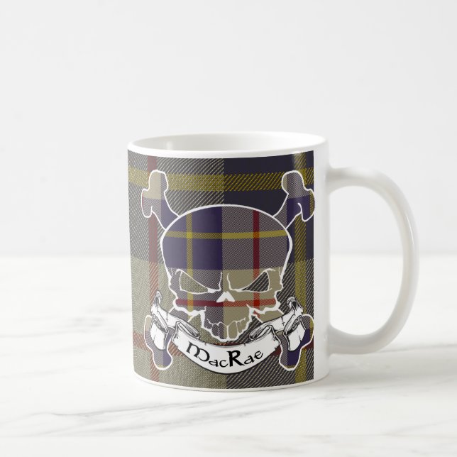MacRae Tartan-Schädel Kaffeetasse (Rechts)