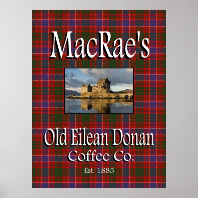 MacRae's Old Eilean Donan Coffee Co. Poster (Vorne)