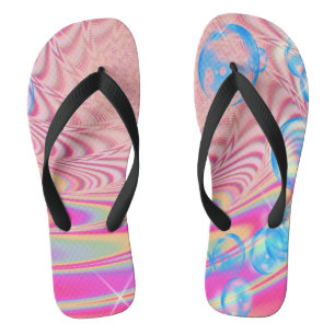 MACRAME'- Abstraktes Bild des Fraktals Kunst - Flip Flops