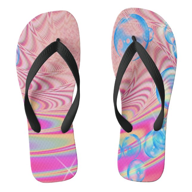 MACRAME'- Abstraktes Bild des Fraktals Kunst - Flip Flops (Fußbett)