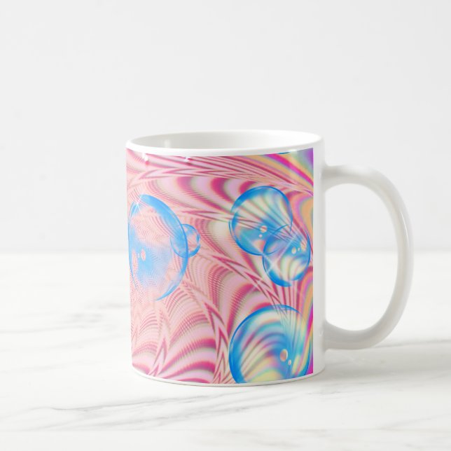 MACRAME'- Abstraktes Bild des Fraktals Kunst - Kaffeetasse (Rechts)