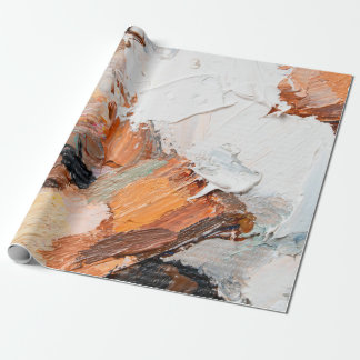 Macro. Abstract art. Expressive embossed pasty oil Geschenkpapier