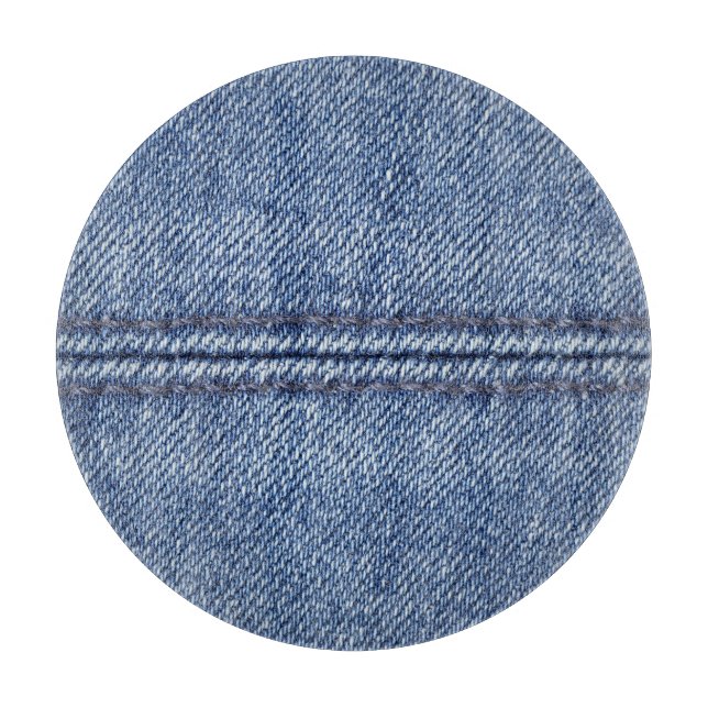 Macro Blue Denim, Nah-up Textur. Schneidebrett (Vorderseite)