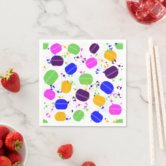 Macron Confetti Napkins Serviette (Beispiel)