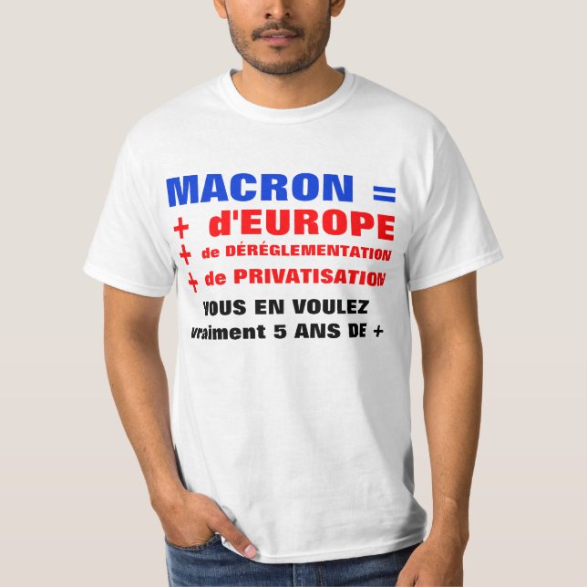 MACRON = Dérégulation = T-shirt Mondialisation (Devant)