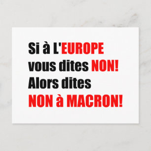 MACRON = Mondialisation - Carte postale