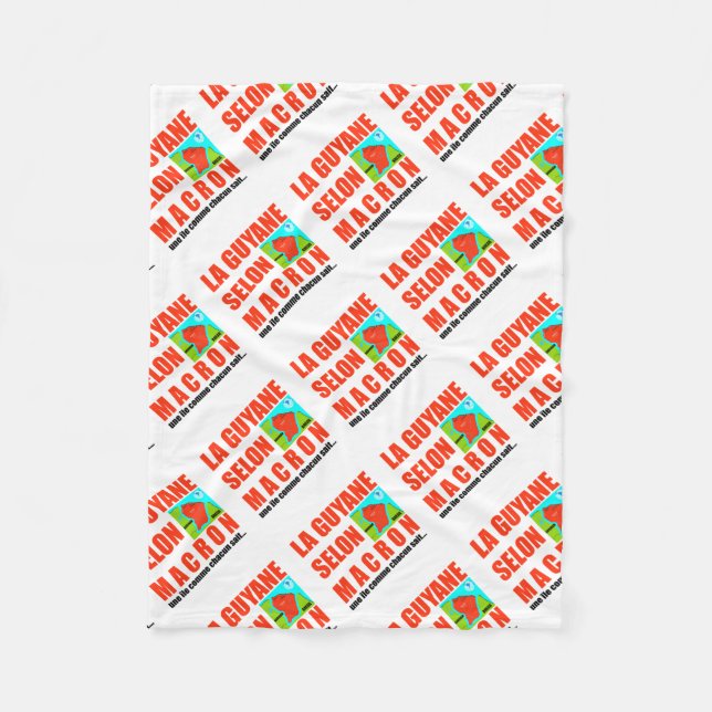 Macron sagt, Französisch ist eine Insel Fleecedecke (Vorderseite)