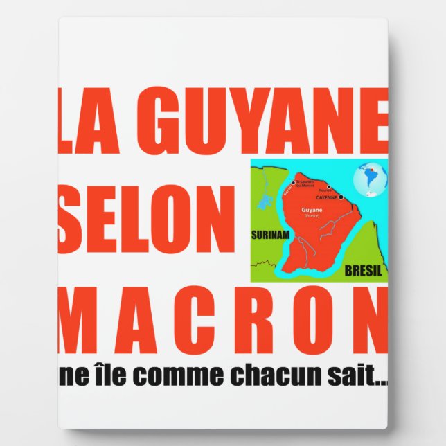 Macron sagt, Französisch ist eine Insel Fotoplatte (Vorderseite)